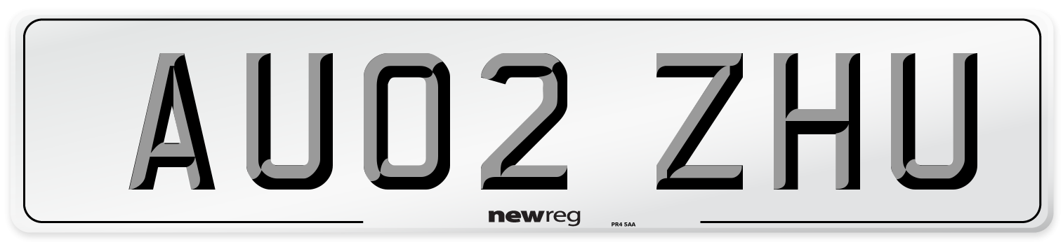 AU02 ZHU Number Plate from New Reg